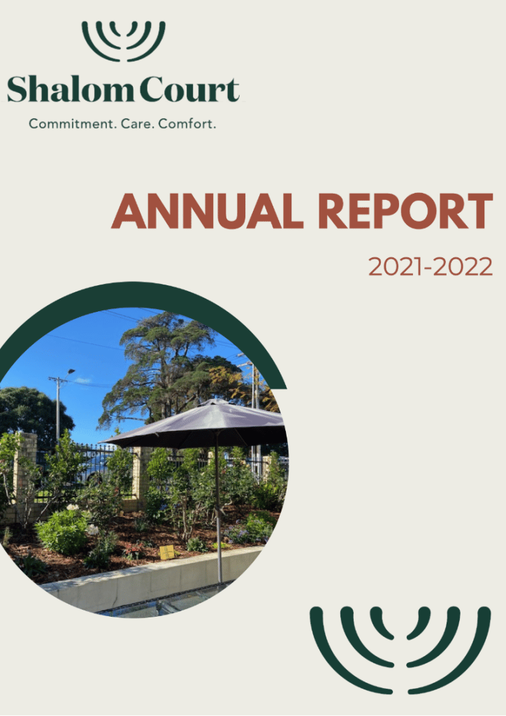 Cover of Shalom Court Annual Report 2021-22